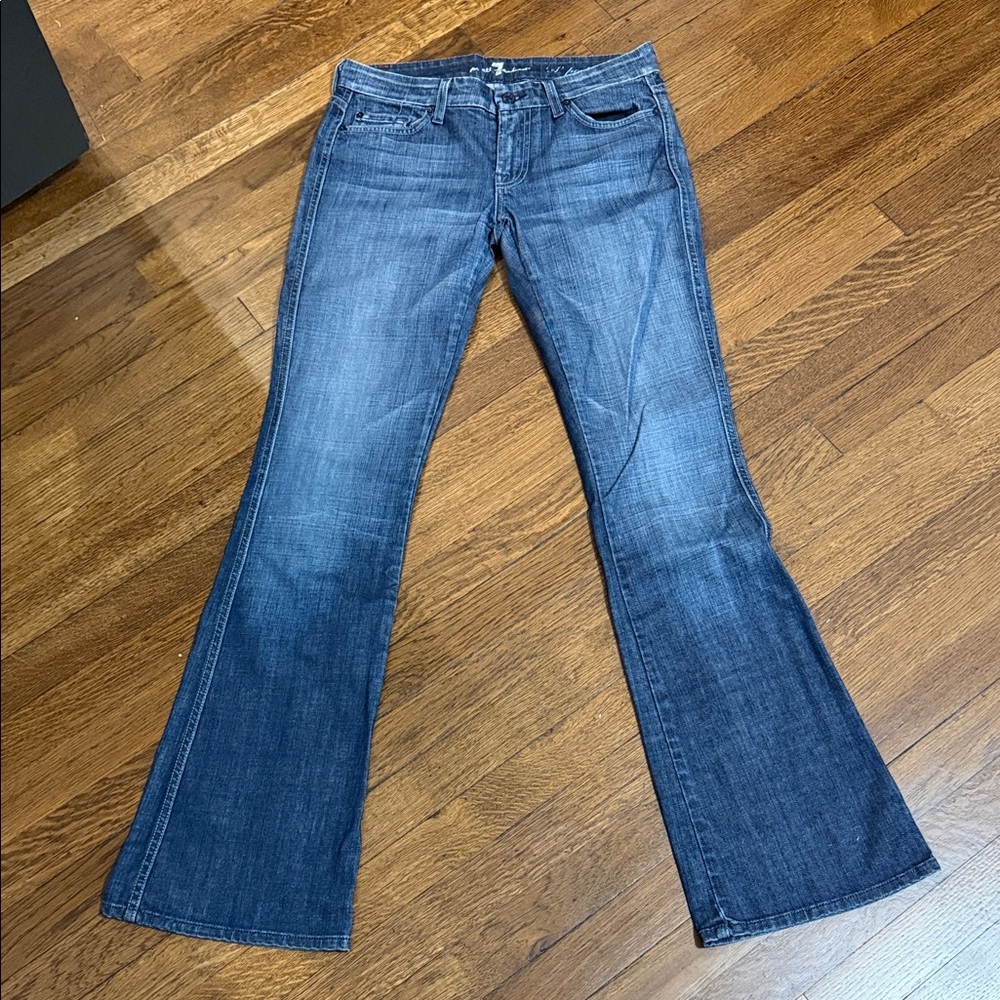 7 For All Mankind Blue Flare Jeans